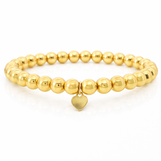 14K Gold Plane Stretch Ball Bangle