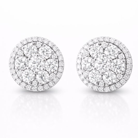 2.18ct Diamond 14k White Gold Earring