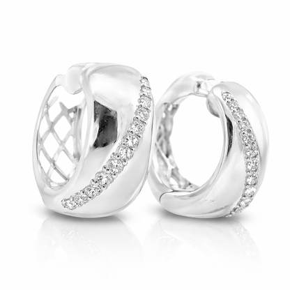 0.42CT Diamond 14k White Gold Earring