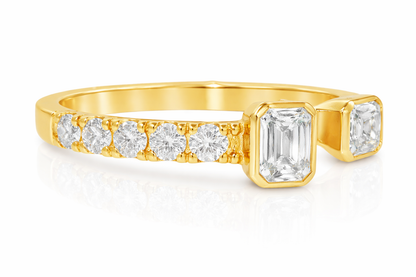 0.92CT Diamond Ring 18K White Gold