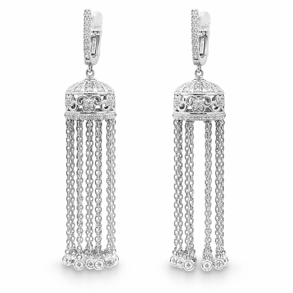 1.61CT Diamond 14k White Gold Earring