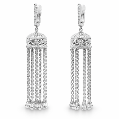 1.61CT Diamond 14k White Gold Earring