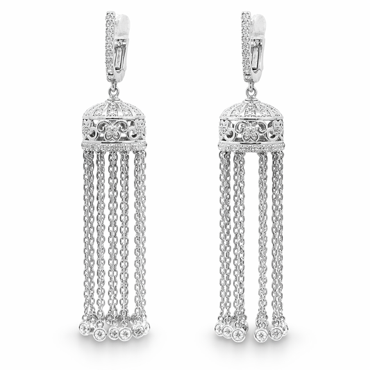 1.61CT Diamond 14k White Gold Earring