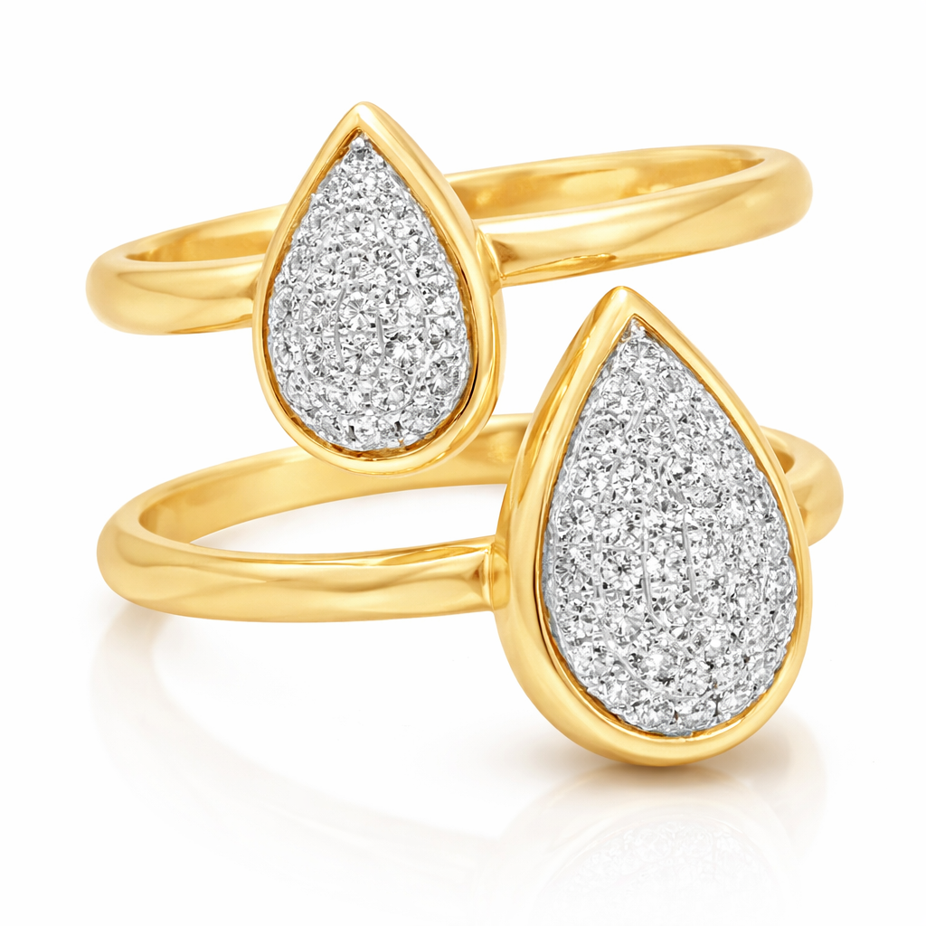 0.19CT Diamond Ring 14k yellow Gold