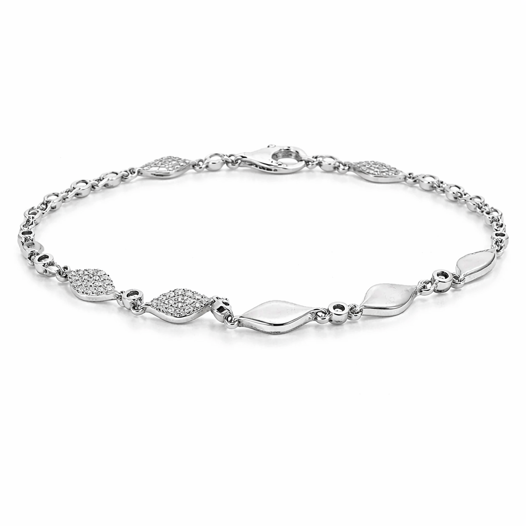 0.66CT Diamond Bracelet 14k White Gold