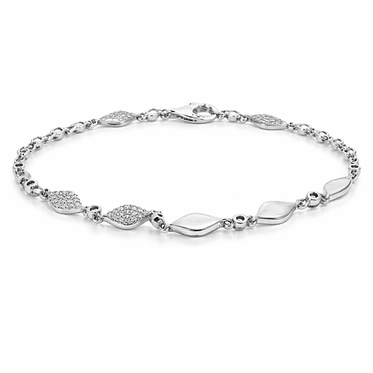 0.66CT Diamond Bracelet 14k White Gold