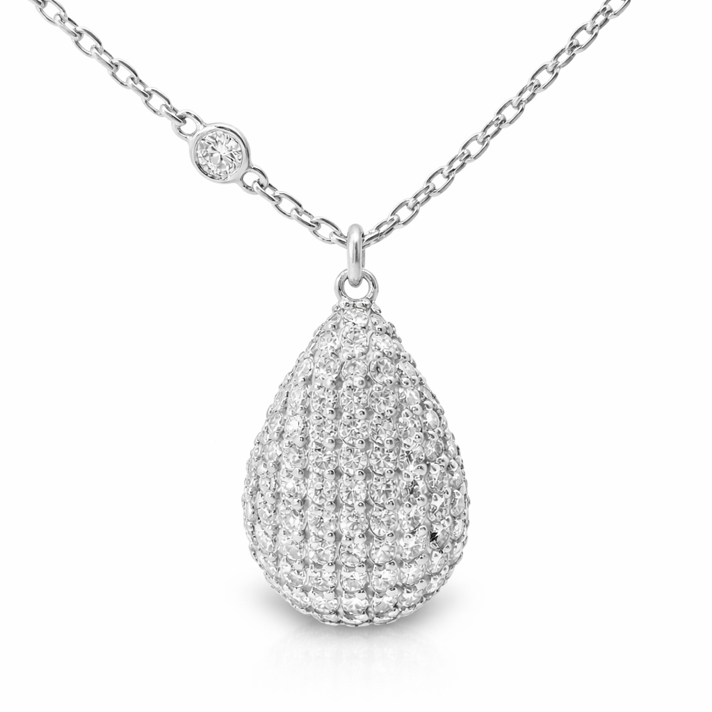 1.23CT Diamond Pendant 14k White Gold