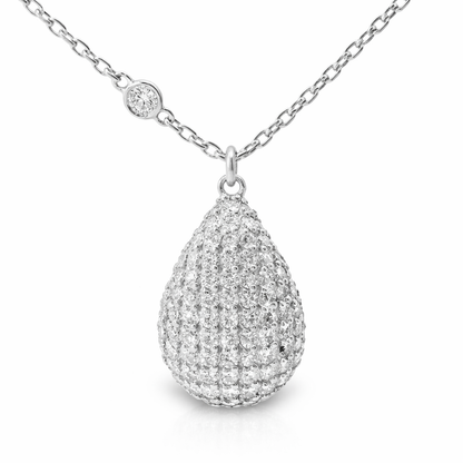 1.23CT Diamond Pendant 14k White Gold