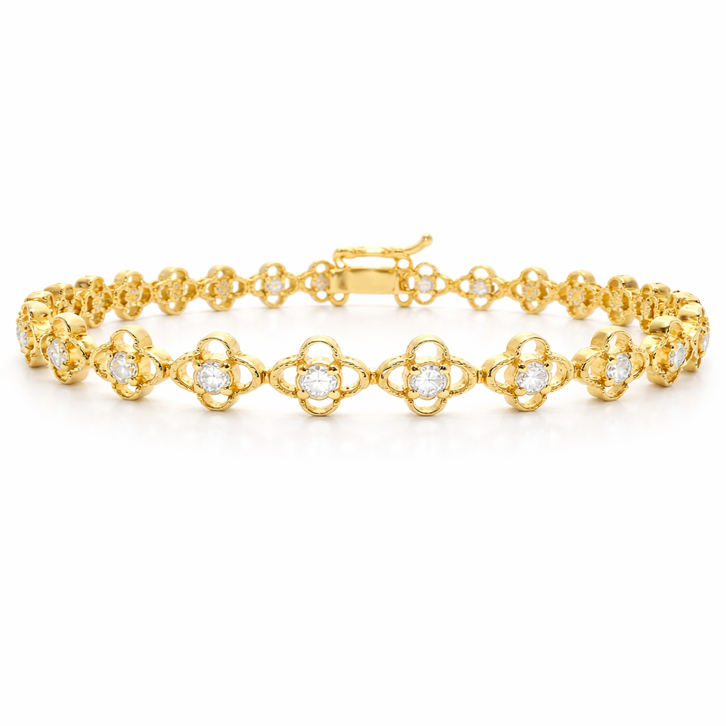 1.06CT Diamond Bracelet 14k Yellow Gold