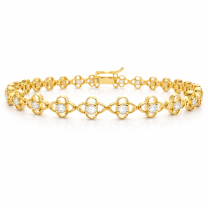 1.06CT Diamond Bracelet 14k Yellow Gold