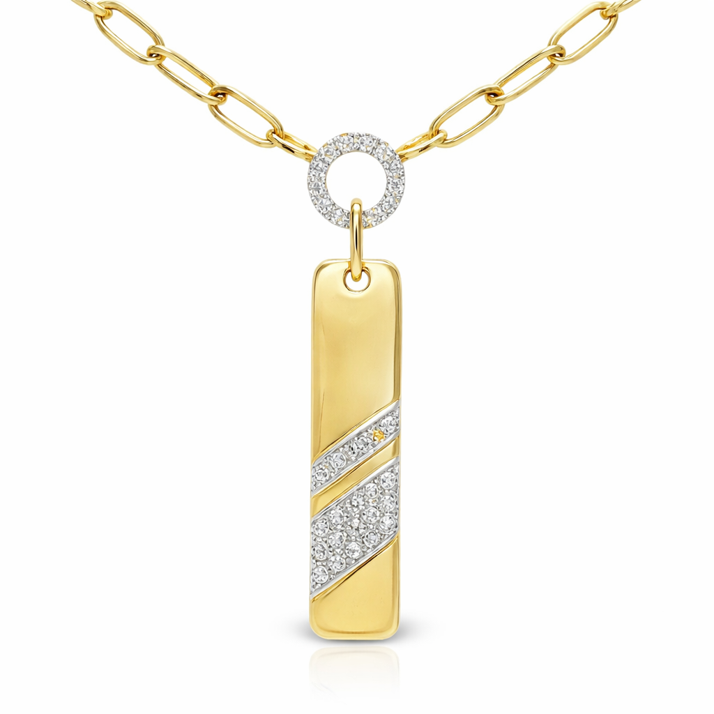0.24CT Diamond Pendant 14k Yellow Gold