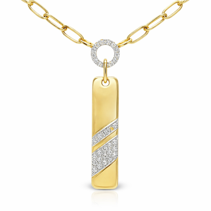 0.24CT Diamond Pendant 14k Yellow Gold