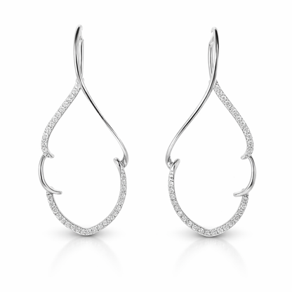 0.54CT Diamond 14k White Gold Earring