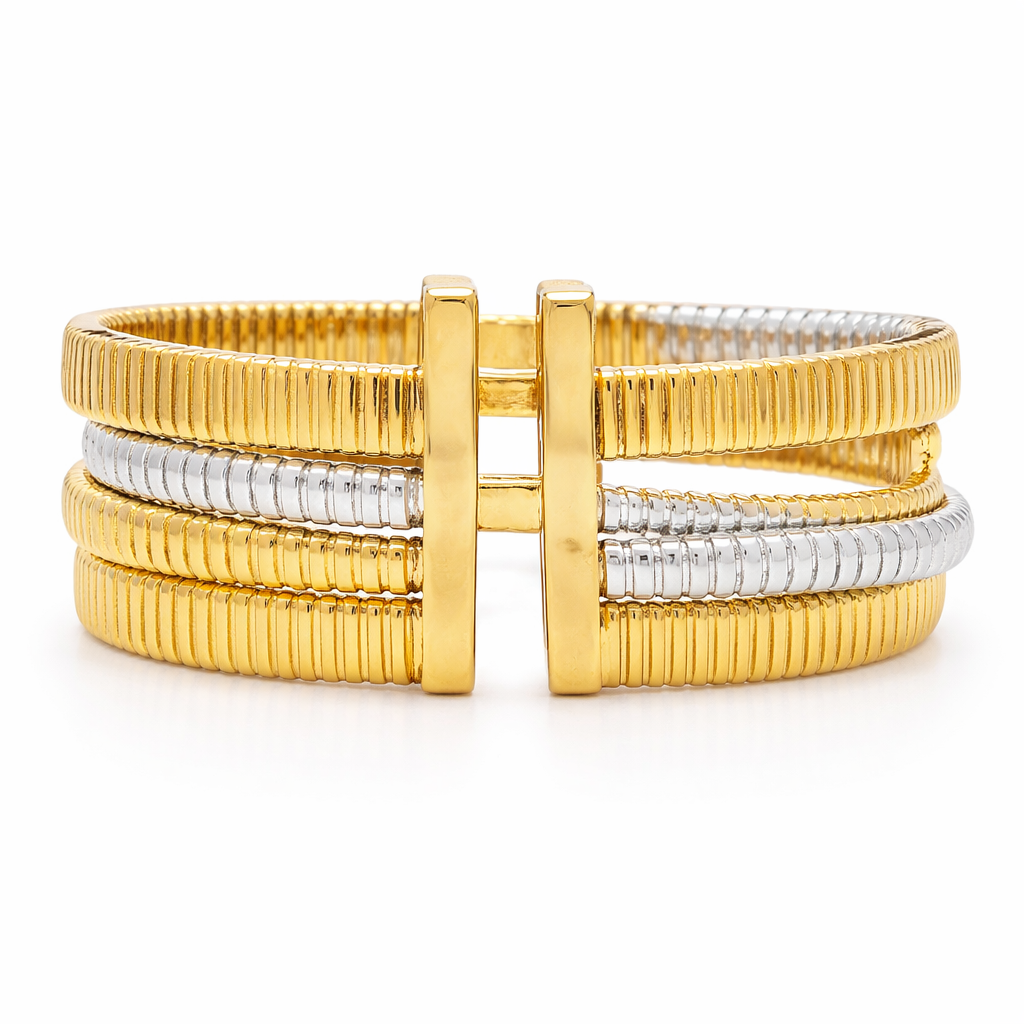 4.55CT Diamond Bangle 14K Yellow Gold