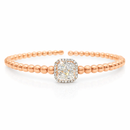 0.71Ct Diamond Bangle 18K Rose Gold