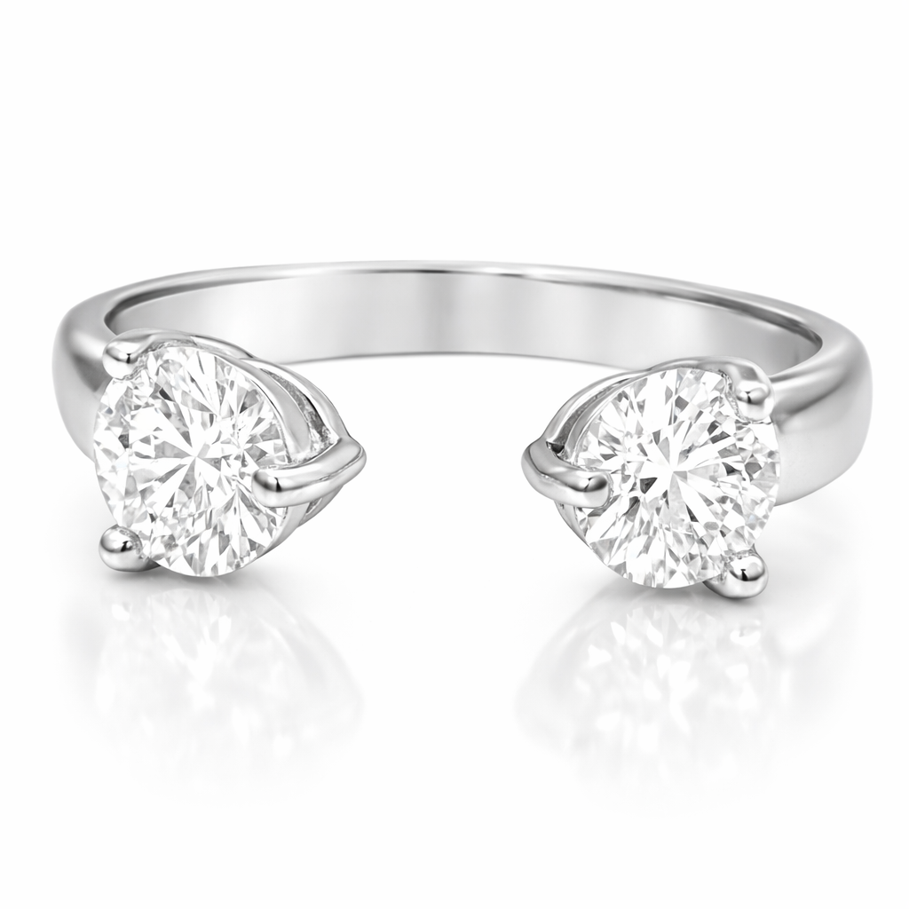 0.63CT Diamond Ring 18K White Gold