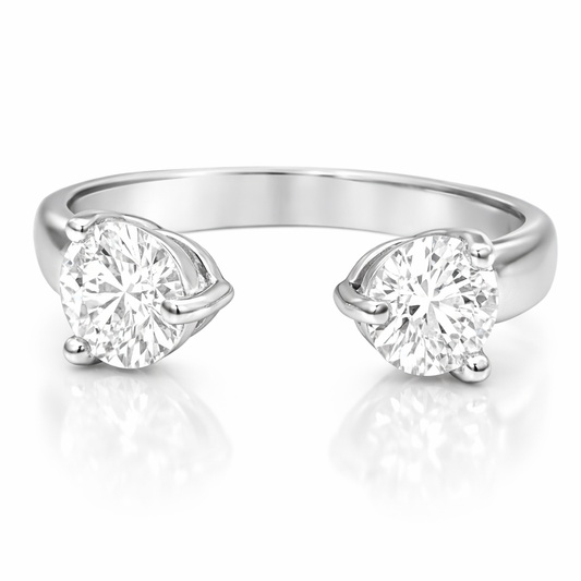 0.63CT Diamond Ring 18K White Gold