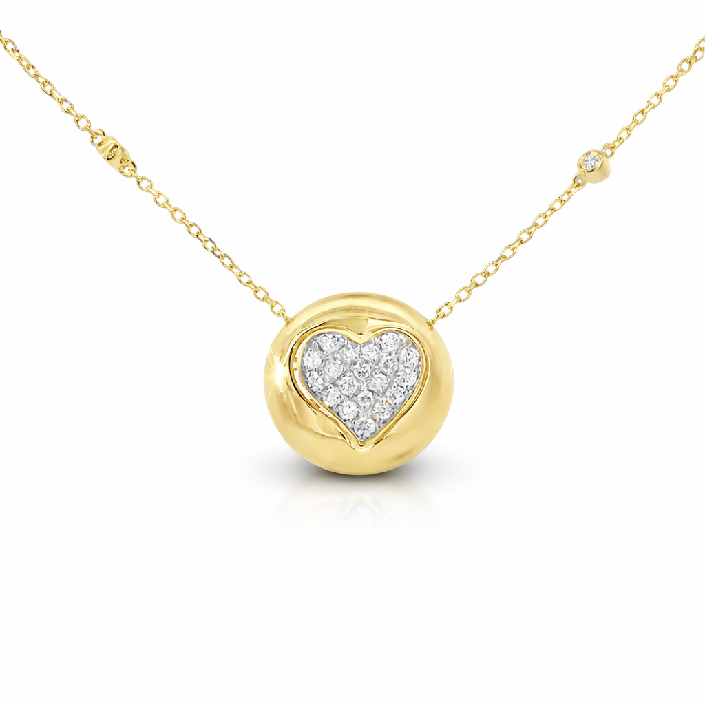 0.29CT Diamond Pendant 14k Yellow Gold
