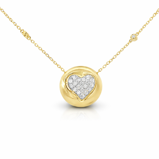 0.29CT Diamond Pendant 14k Yellow Gold