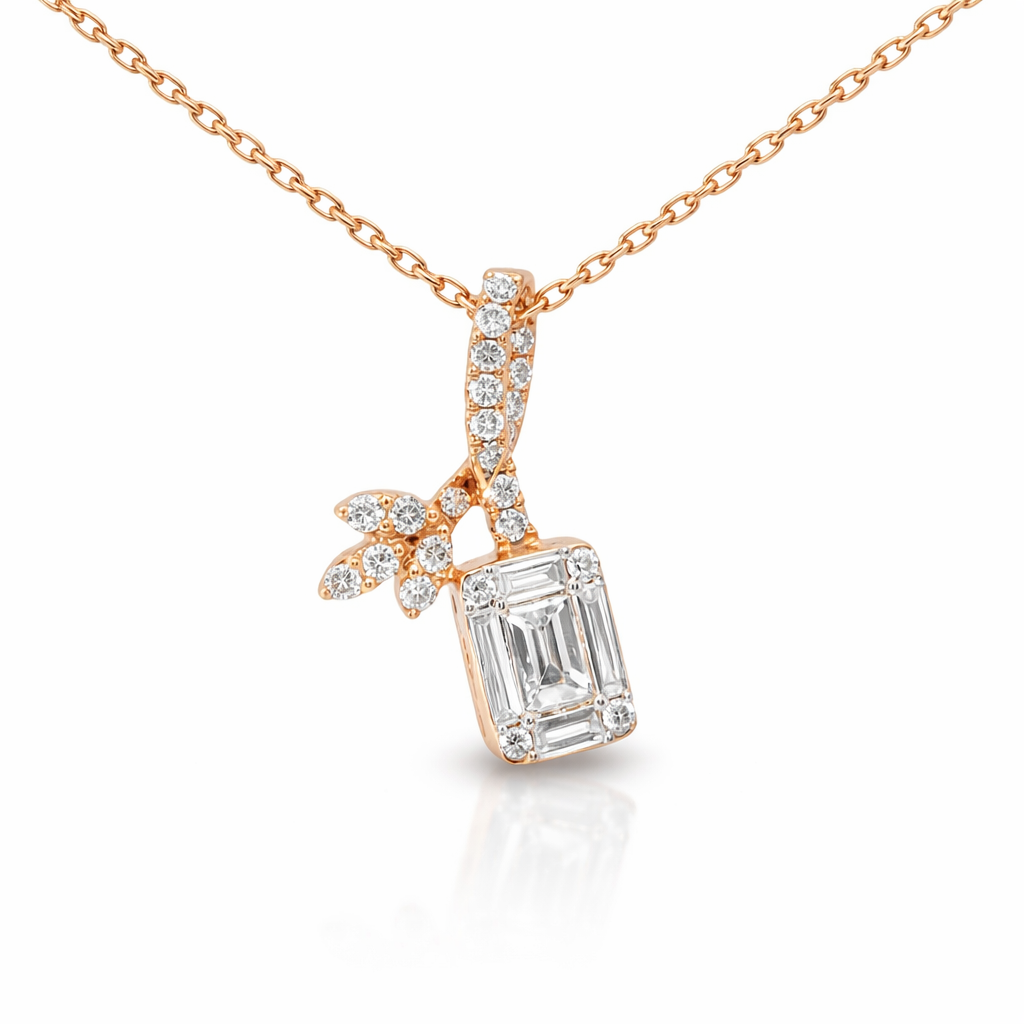 0.37CT Diamond Pendant18k Rose Gold