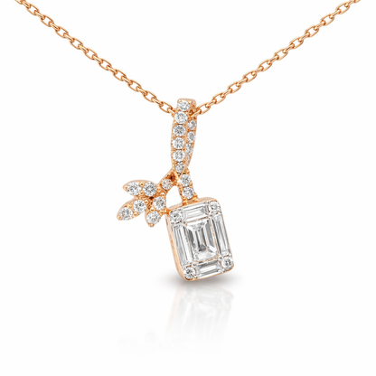 0.37CT Diamond Pendant18k Rose Gold