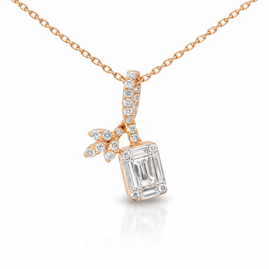 0.37CT Diamond Pendant18k Rose Gold