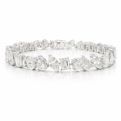 12.37CT Diamond Bracelet 18k White Gold