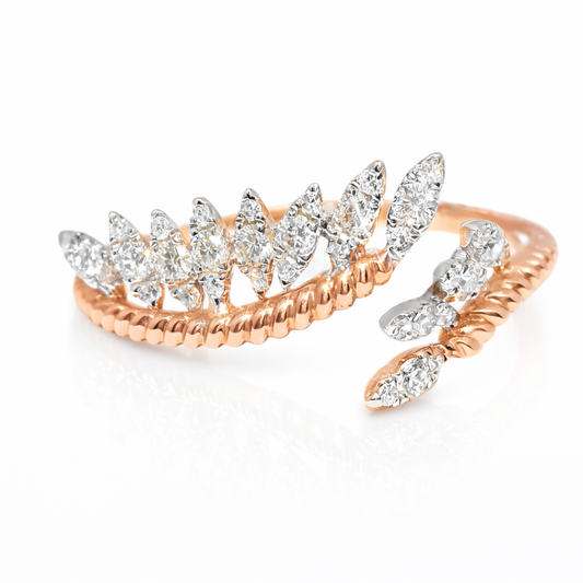 0.28CT Diamond Ring 14k Rose Gold