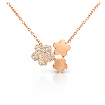 0.18CT Diamond Pendant 14k Rose Gold