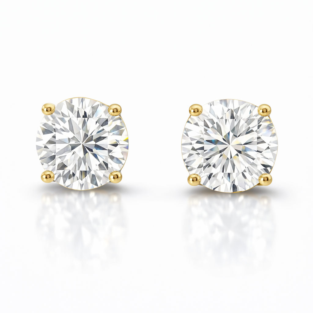 2.03CT Lab Diamond Martini Stud 14k White Gold Earring