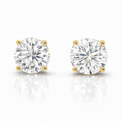 2.03CT Lab Diamond Martini Stud 14k White Gold Earring