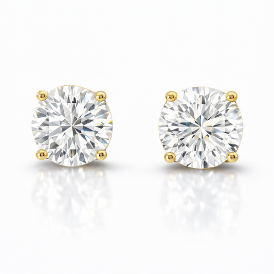 2.03CT Lab Diamond Martini Stud 14k White Gold Earring