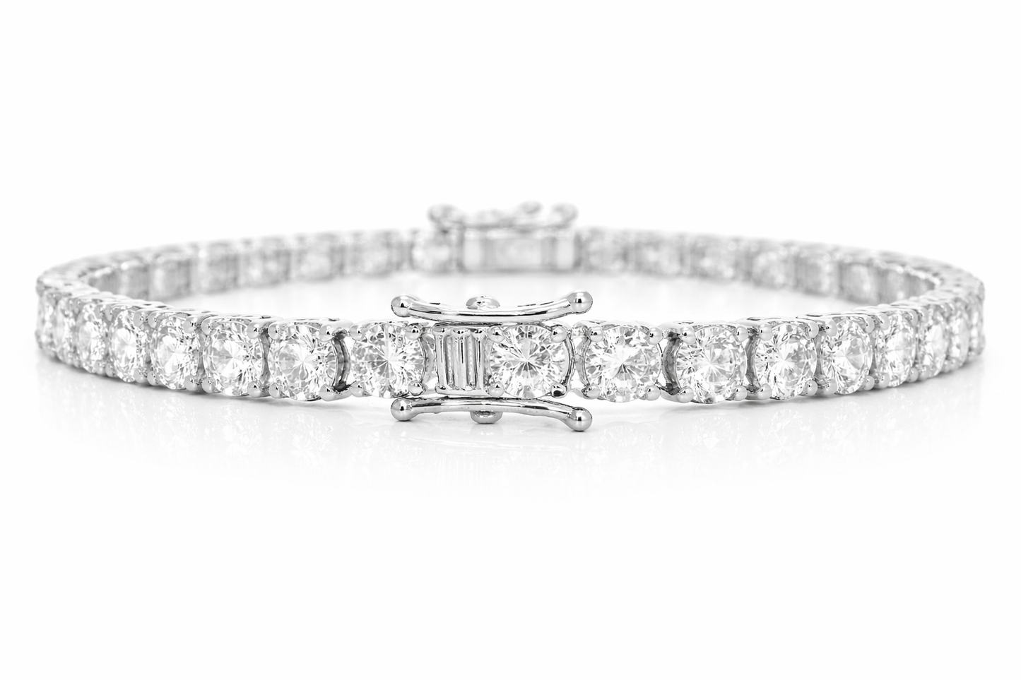 9.67Ct Lab Diamond Bracelet 14k White Gold