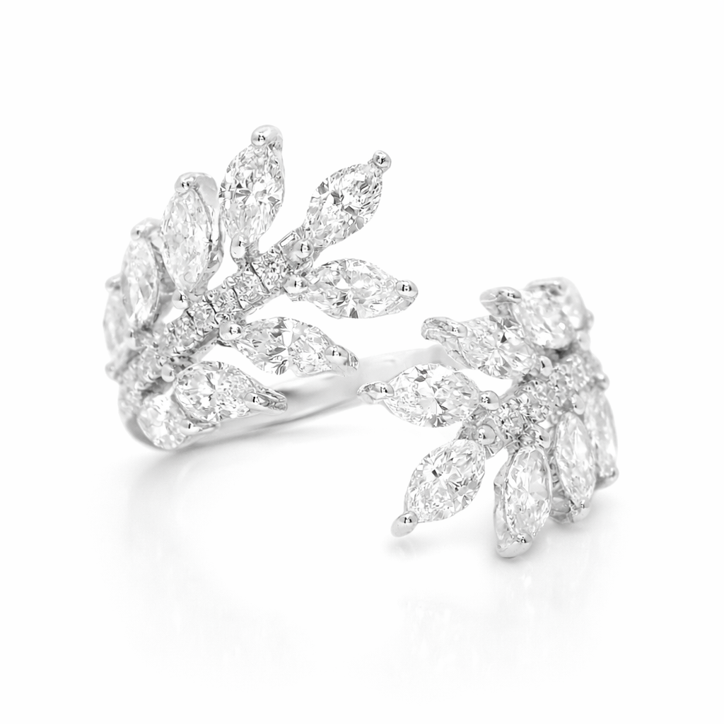1.48CT Diamond Ring 18K White Gold