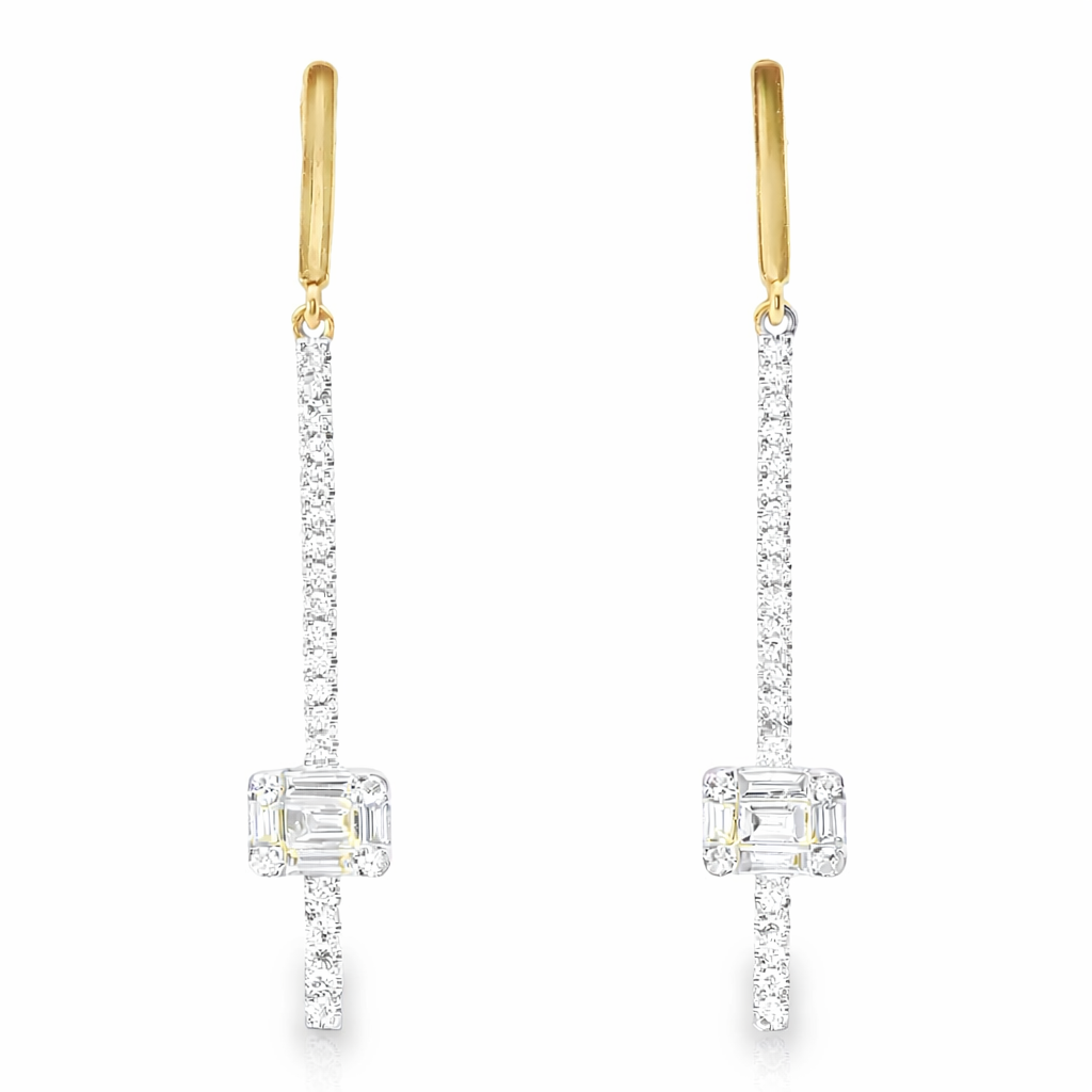 0.40CT Diamond Earring 14k Yellow Gold