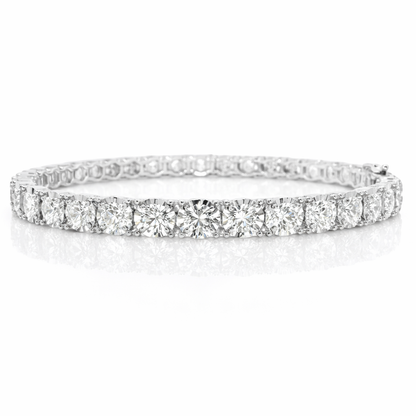 6.41CT Diamond Bangle 18k White Gold