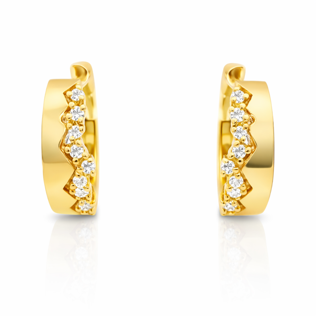 0.16CT Diamond 14k Yellow Gold Earring