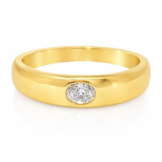 0.10CT Diamond Ring 18k Yellow Gold