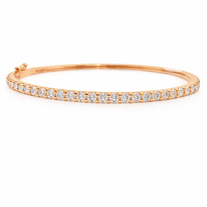 2.35CT Diamond Bangle 14k Rose Gold