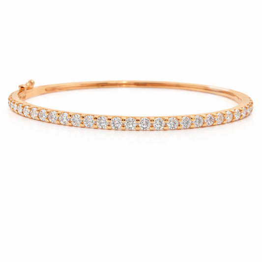 2.35CT Diamond Bangle 14k Rose Gold