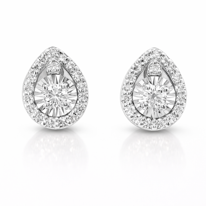 0.42CT Diamond  18k White Gold Earring