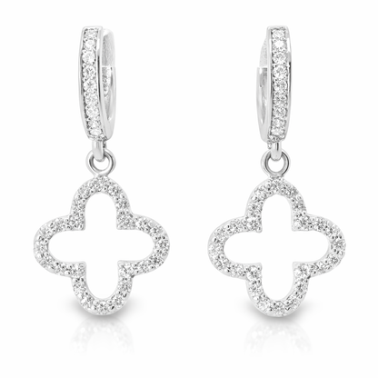 0.64CT Diamond 14k white Gold Earring