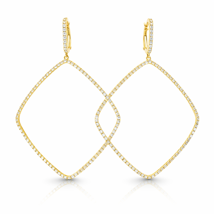 1.55CT Diamond Earring 18k Yellow Gold