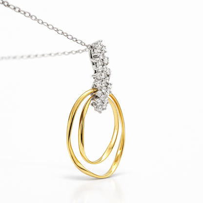 0.39CT Diamond Fashion Pendant 14k Yellow Gold