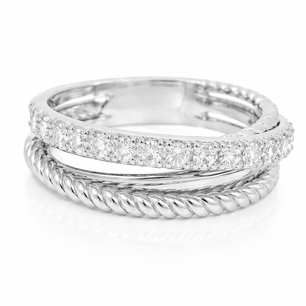 0.59CT Diamond Ring 14K White Gold