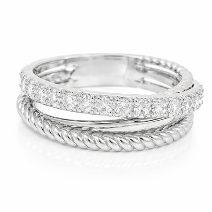 0.59CT Diamond Ring 14K White Gold