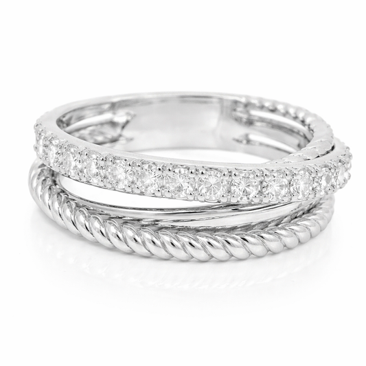 0.59CT Diamond Ring 14K White Gold