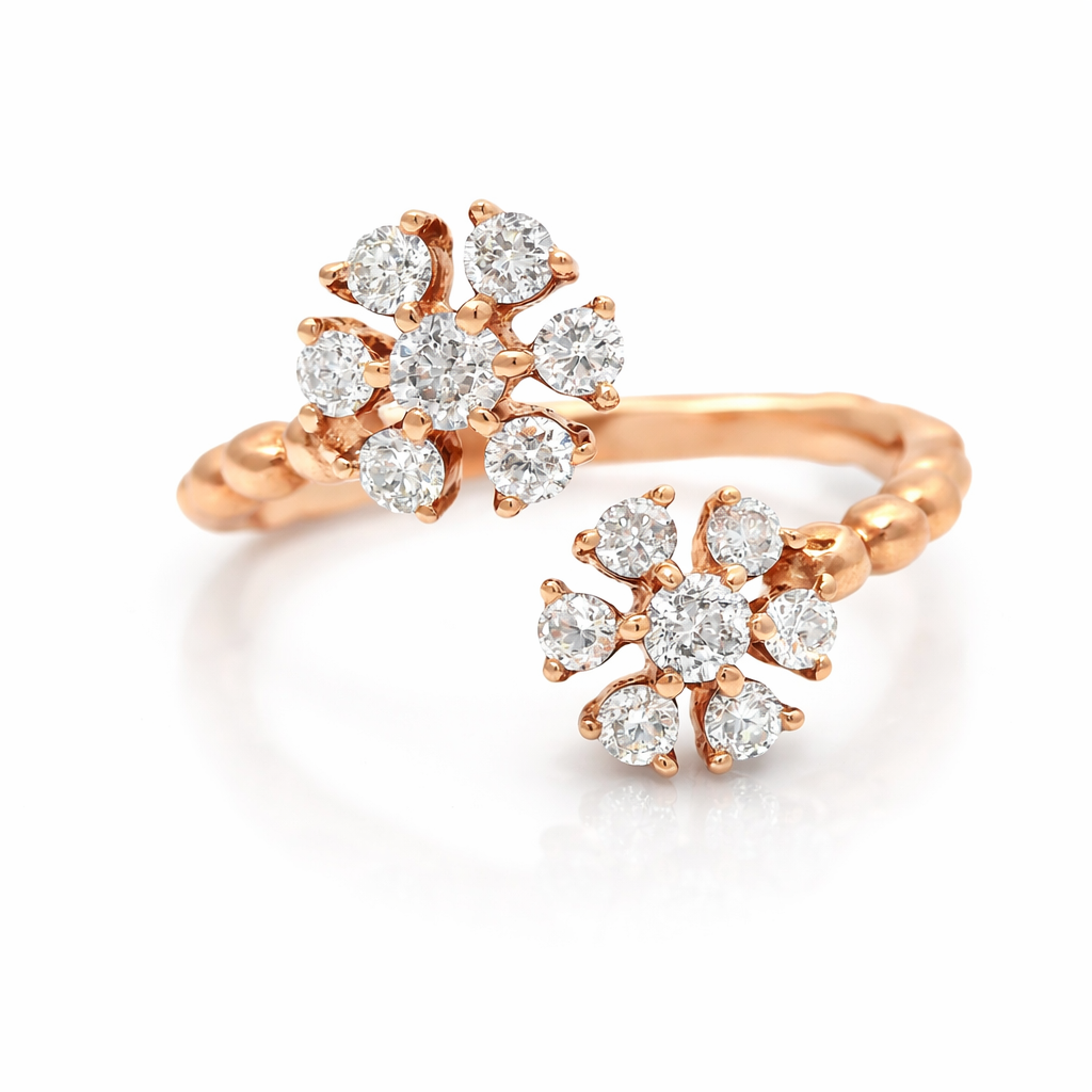 0.50CT Diamond Ring 18k Rose Gold