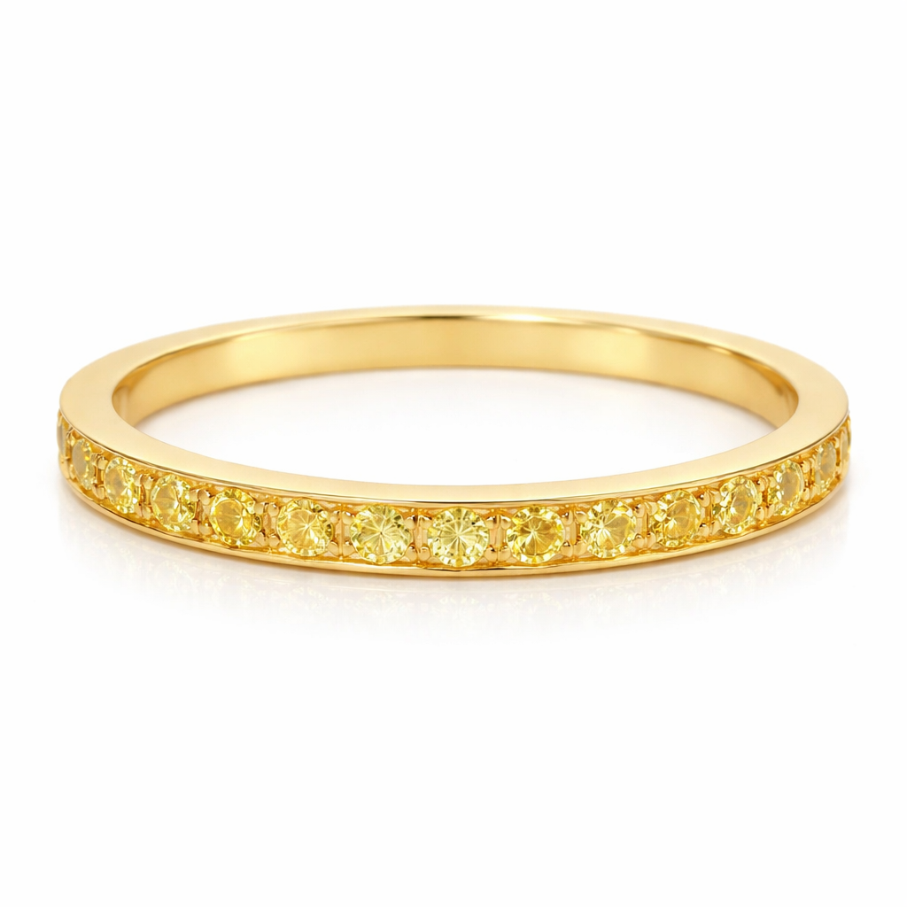 0.67CT Yellow Sapphire Ring 14k Yellow Gold