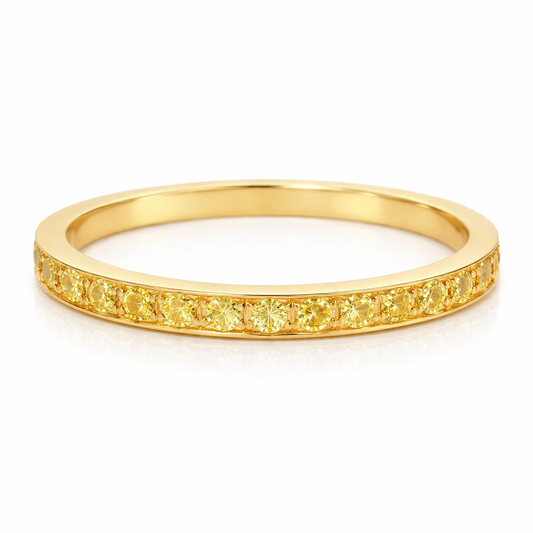 0.67CT Yellow Sapphire Ring 14k Yellow Gold